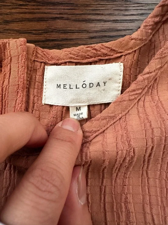 Melloday Peplum Boho blouse Top - Picture 10 of 14